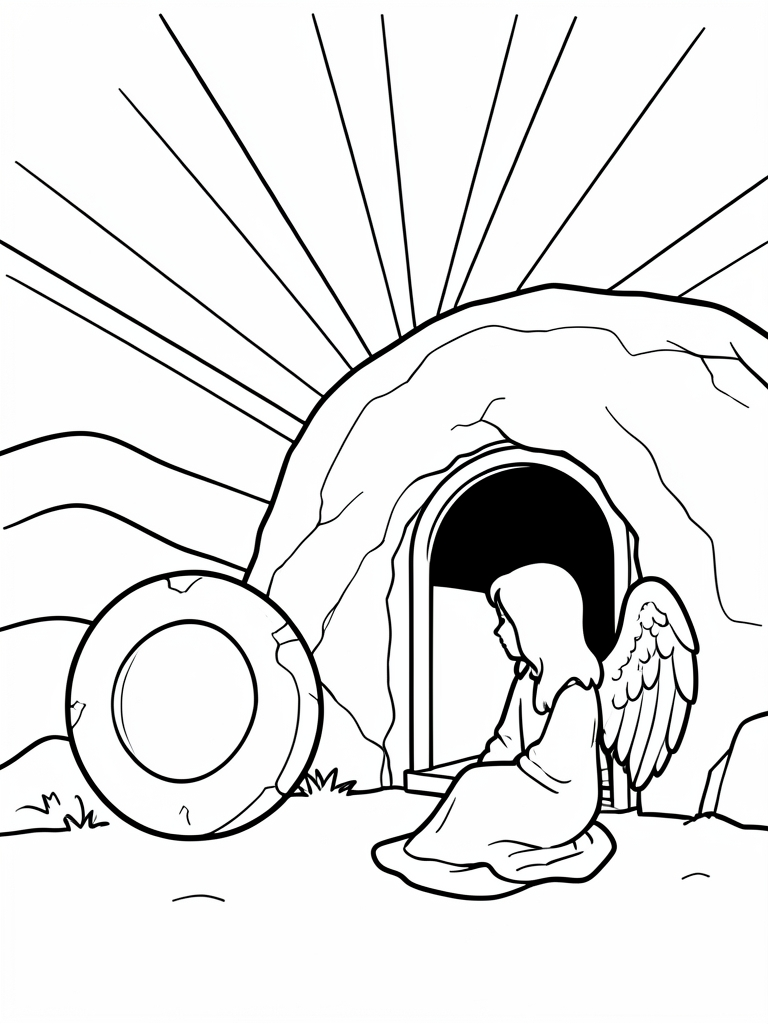 Empty Tomb coloring page