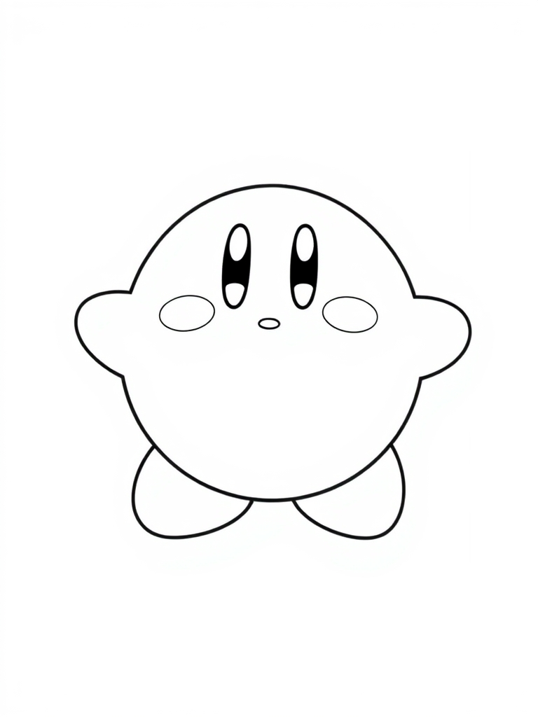 Kirby Coloring Page - Free Printable PDF for Children