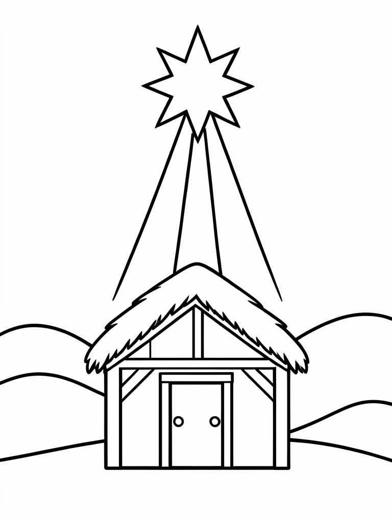 Star of Bethlehem coloring page