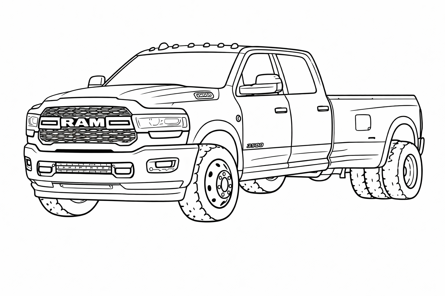 Ram 3500 coloring page