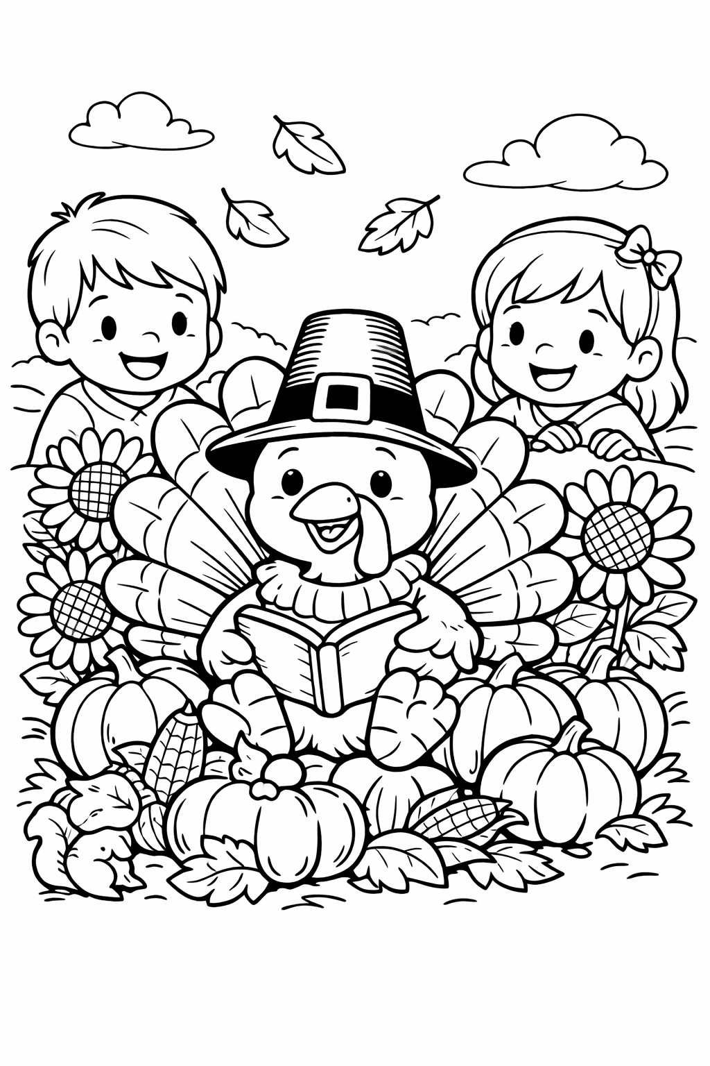 Thanksgiving Turkey coloring page