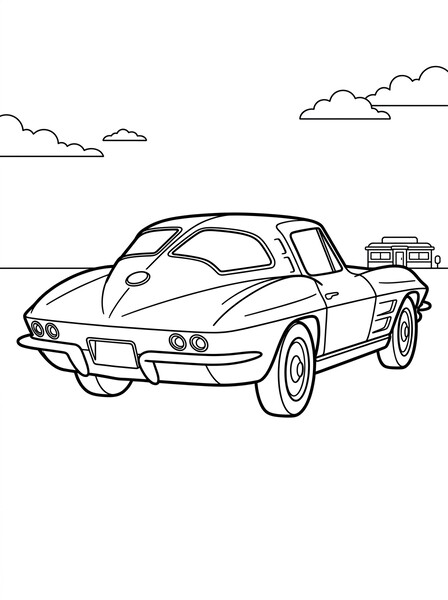 1963 Corvette Sting Ray Split-Window coloring page