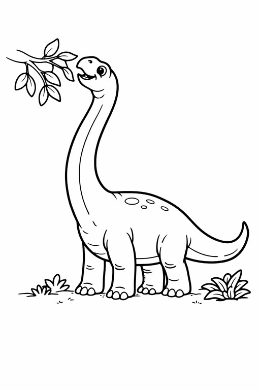 Velociraptor Dinosaur coloring page showing a single dinosaur in a simple prehistoric scene with clear outlines PDF preview