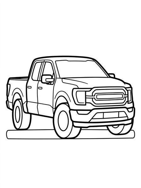Easy F-150 for Little Kids coloring page