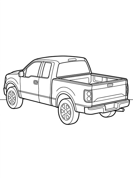 F-150 Rear View coloring page