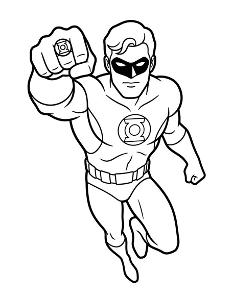 Green Lantern with power ring and lantern emblem PDF preview