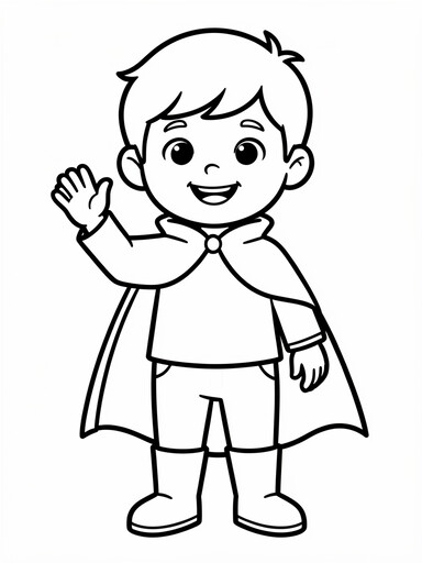 Halloween Friendly Vampire coloring page PDF preview