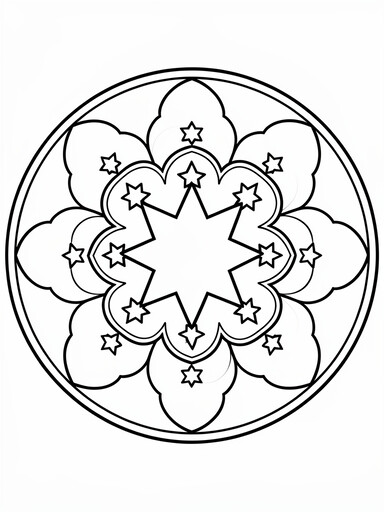 Star Mandala coloring page