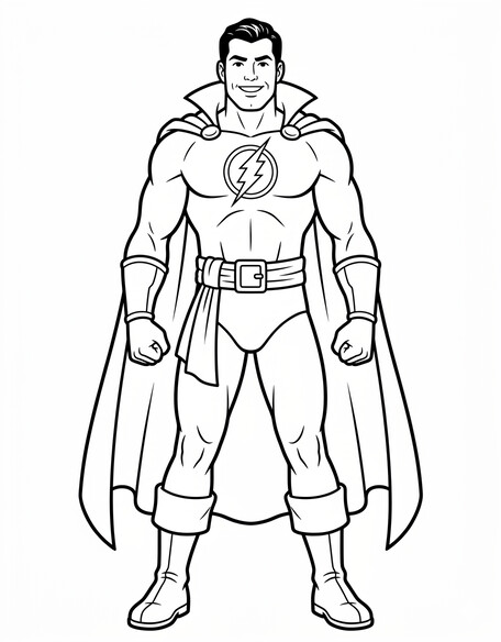Shazam with lightning bolt emblem and cape PDF preview