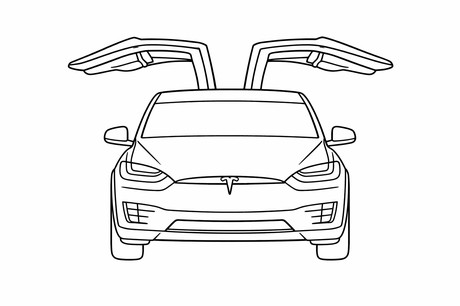 Tesla Model X front view