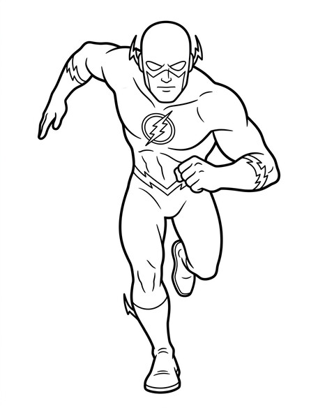 The Flash running with lightning bolt emblem PDF preview