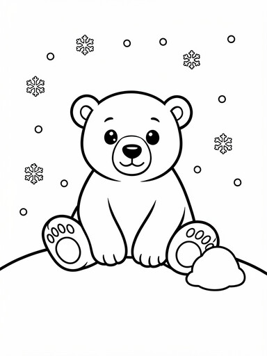 Polar Bear Cub coloring page